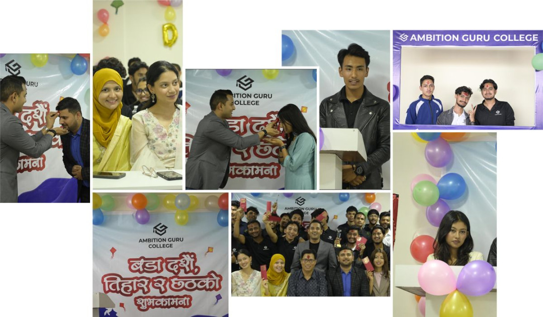 Celebrating 2082 Dashain & Tihar: A Festive Gathering at Ambition Guru College